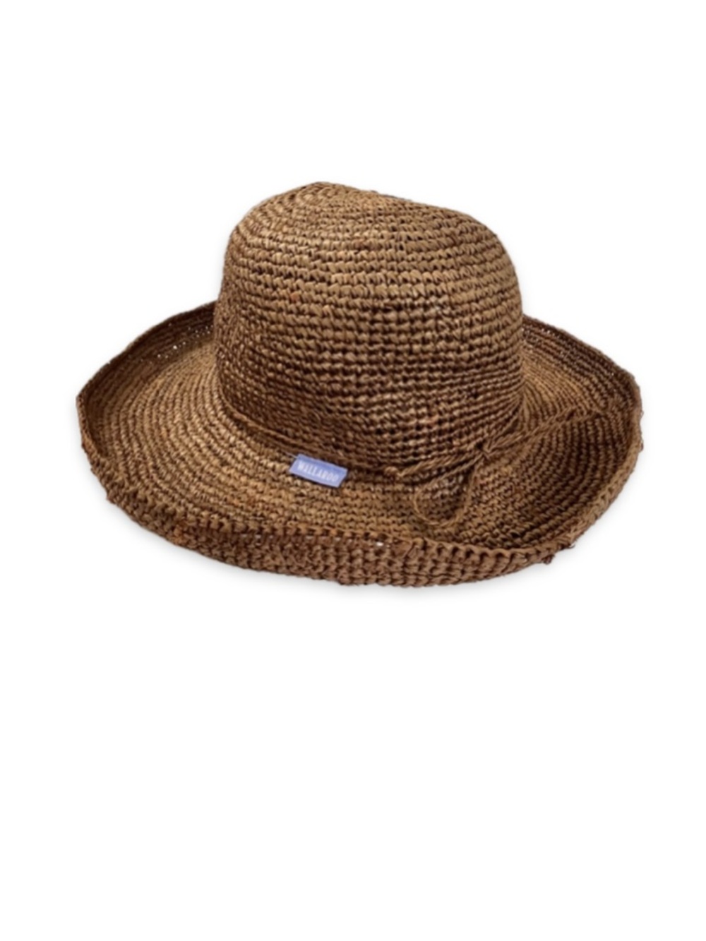 Wallaroo Hat Company Catalina Raffia Sun Hat Wide Brim Brown